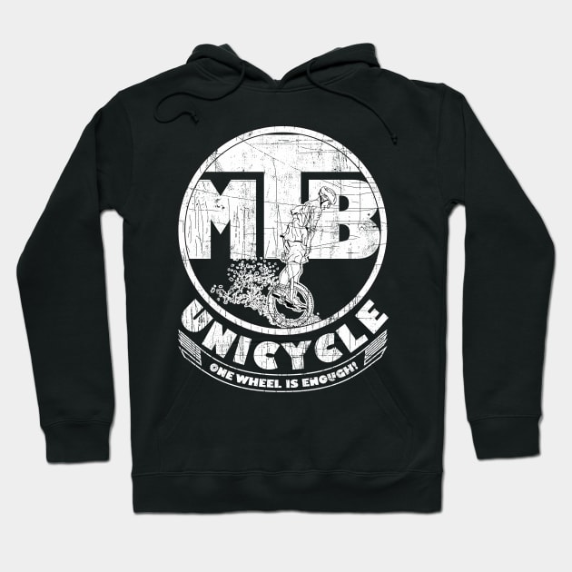 Crazy Mountain-Bike Downhill Unicycle Saying Hoodie by FancyTeeDesigns